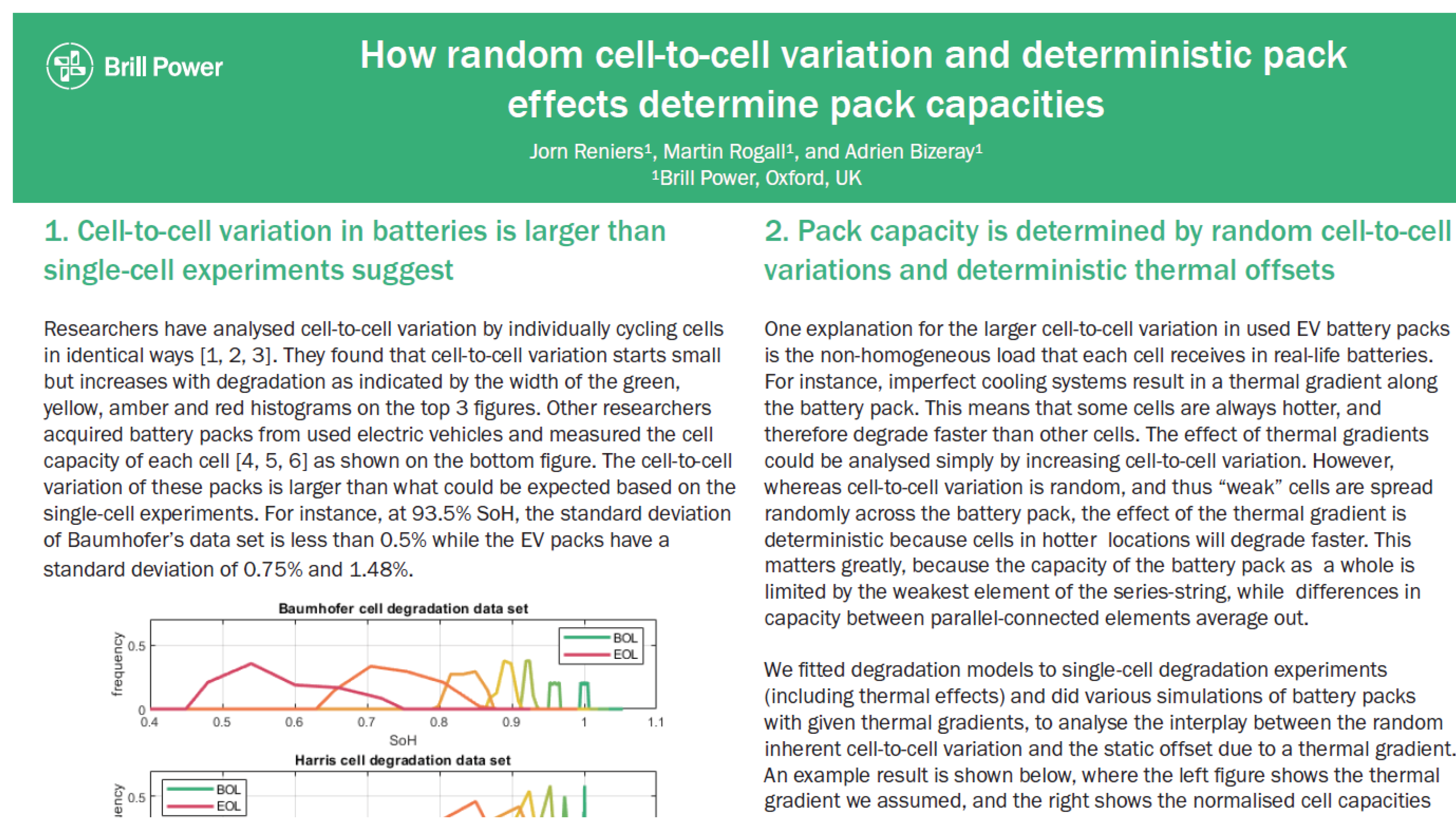 Brill Power - OBMS 2024 Poster - How random cell-to-cell variation and deterministic pack effects determine pack capacities